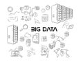 Big data server illustration Royalty Free Stock Photo