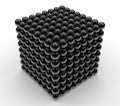Big data set concept - cube shaped