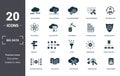Big Data set icons collection. Includes simple elements such as Cloud Hosting, Cloud Database, Cloud Management, Code Engineering Royalty Free Stock Photo