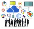 Big Data Sharing Online Global Communication Cloud Concept Royalty Free Stock Photo