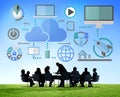 Big Data Sharing Online Global Communication Cloud Concept Royalty Free Stock Photo