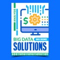 Big Data Solutions Creative Promo Poster Vector