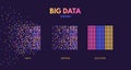 Big data sorting. Machine learning algorithm visualization, digital database analysis and chaotic data pattern Royalty Free Stock Photo