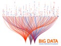 Big data visualization concept vector. Royalty Free Stock Photo