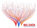 Big data visualization concept vector. Royalty Free Stock Photo