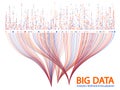 Big data visualization concept vector. Royalty Free Stock Photo