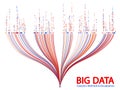 Big data visualization concept vector. Royalty Free Stock Photo
