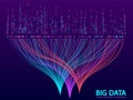Big data statistical methods visualization concept vector design.
