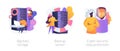 Big data storage and protection vector concept metaphors Royalty Free Stock Photo