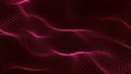 Big data stream.Digital wave with many points.Technology or science banner. 3D rendering Royalty Free Stock Photo