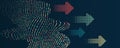 Big data stream futuristic infographics. File structuring, machine learning. Big data visualization. Data sorting process. A Royalty Free Stock Photo