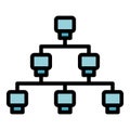 Big data structure icon vector flat Royalty Free Stock Photo