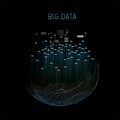 Big data tech abstract vector background