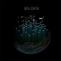 Big data tech abstract vector background
