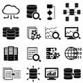 Big data and technology icons