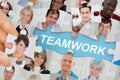 Teamwork Concept On Puzzle Royalty Free Stock Photo