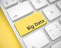 Big Data - Text on Yellow Keyboard Key. 3D. Royalty Free Stock Photo