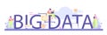 Big data typographic header. Big data based development of business