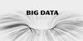 Big data vector background. Data funnel ai network. Quantum technology bigdata