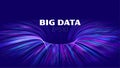 Big data vector background. Data funnel ai network. Quantum technology bigdata