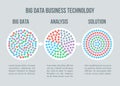 Big data vector concept. Business analytics, solution for smart planning