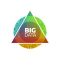 Big data vector icon. Geometric bigdata flat concept. Circle and triangle shapes