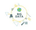 Big data vector illustration concept. Royalty Free Stock Photo