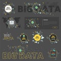 Big data vector illustration concept. Royalty Free Stock Photo