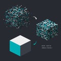 Big data visual information background