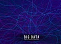 Big Data Visualisation. Machine Learning and Algorithm Concept. Abstract Technology Background. Music Waves Composition. Vector Royalty Free Stock Photo