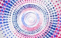 Big data visualization. Abstract background with dots array and binary code Royalty Free Stock Photo