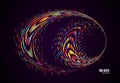 Big data visualization. Abstract background with dots array and binary code Royalty Free Stock Photo