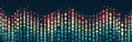 Big data visualization. Abstract background with dots array and binary code. Connection structure. Data array visual concept. Big Royalty Free Stock Photo