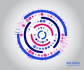 Big data visualization. Abstract background with dots array and Royalty Free Stock Photo