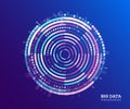 Big data visualization. Abstract background with dots array and Royalty Free Stock Photo