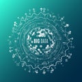 Big data visualization. Abstract background with dots array and Royalty Free Stock Photo
