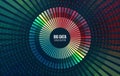 Big data visualization. Abstract background with lines array and binary code Royalty Free Stock Photo