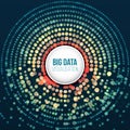 Big data visualization. Abstract background with lines array and binary code Royalty Free Stock Photo