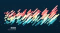 Big data visualization. Abstract background with lines array and binary code. Connection structure Royalty Free Stock Photo