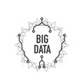Big data visualization. Data array visual concept. Graphic abstract background. Vector illustration Royalty Free Stock Photo