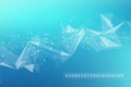 Big data visualization. Artificial Intelligence and Machine Learning Concept. Graphic abstract background communication