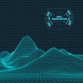 Big data visualization. Background 3d .Big data connection background. Cyber technology Ai tech wire network futuristic Royalty Free Stock Photo