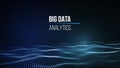 Big data visualization. Background 3d .Big data connection background. Cyber technology Ai tech wire network futuristic