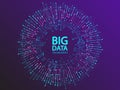 Big data visualization concept vector design. Royalty Free Stock Photo