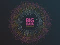 Big data visualization concept vector design. Royalty Free Stock Photo