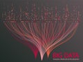 Big data visualization concept vector. Royalty Free Stock Photo