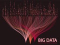 Big data visualization concept vector. Royalty Free Stock Photo