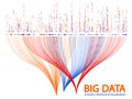 Big data visualization concept vector. Royalty Free Stock Photo