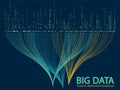 Big data visualization concept vector. Royalty Free Stock Photo