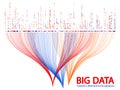 Big data visualization concept vector. Royalty Free Stock Photo